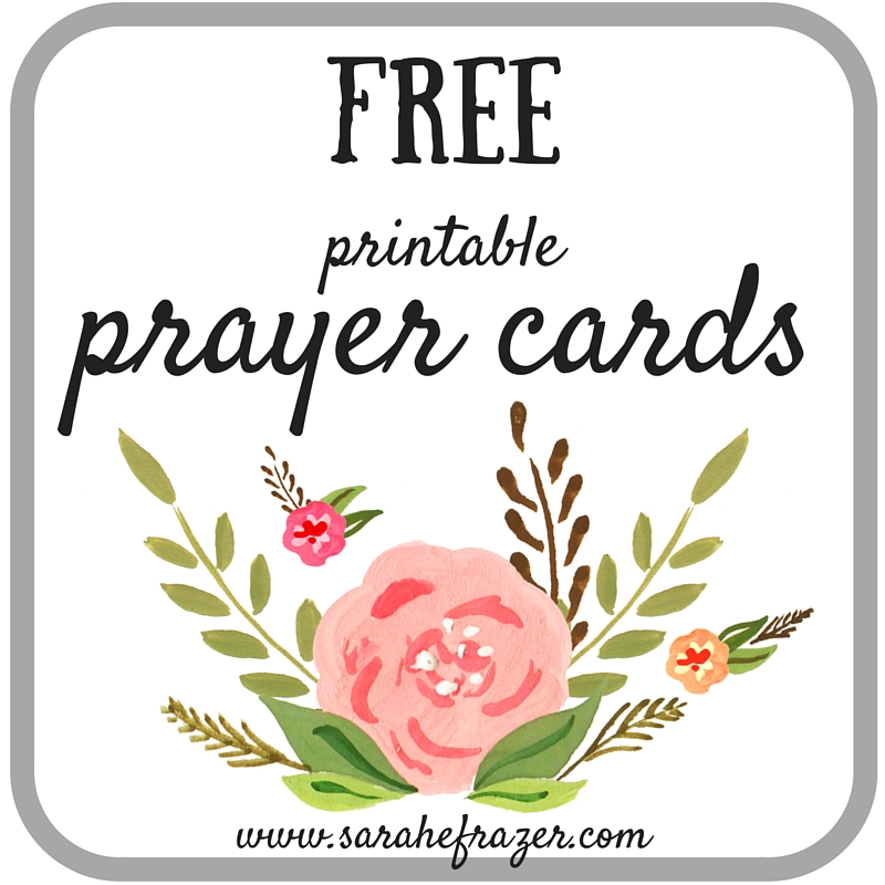 Printable Prayer Cards Issue 1 #TuesTalk Sarah E Frazer