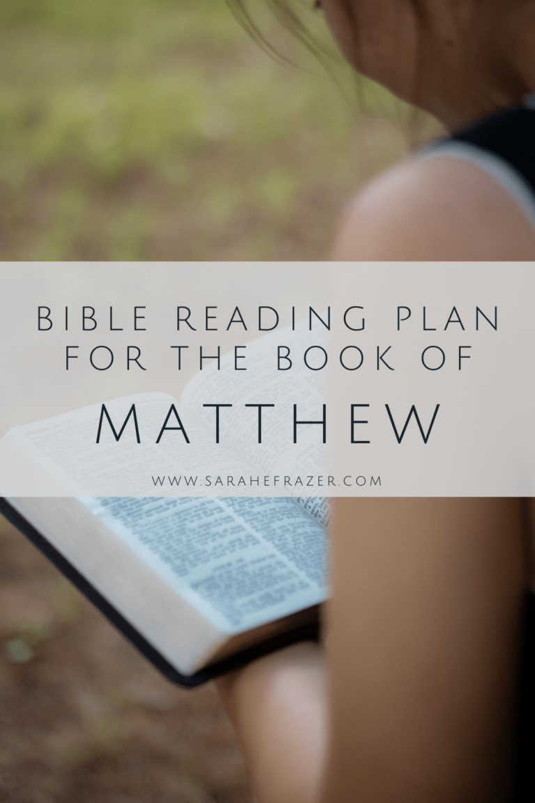 Lets Read The Bible Matthew Sarah E Frazer