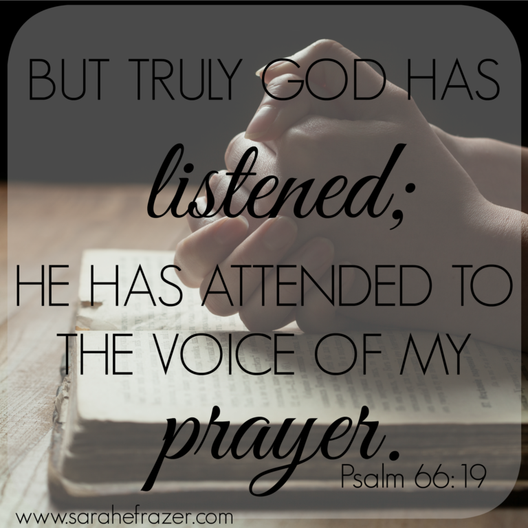 But Truly God has Listened He has attended to the Voice of my Prayer ...