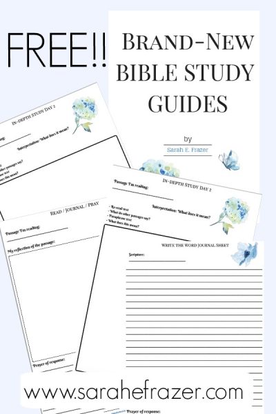 FREE Bible Study Guides - Sarah E. Frazer