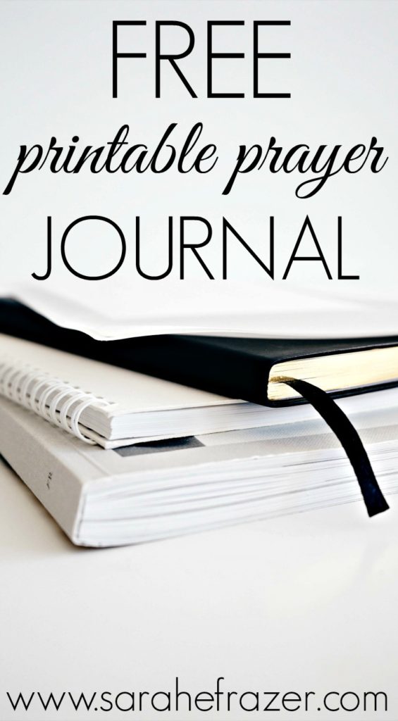 Free Printable Prayer Journal Sarah E. Frazer