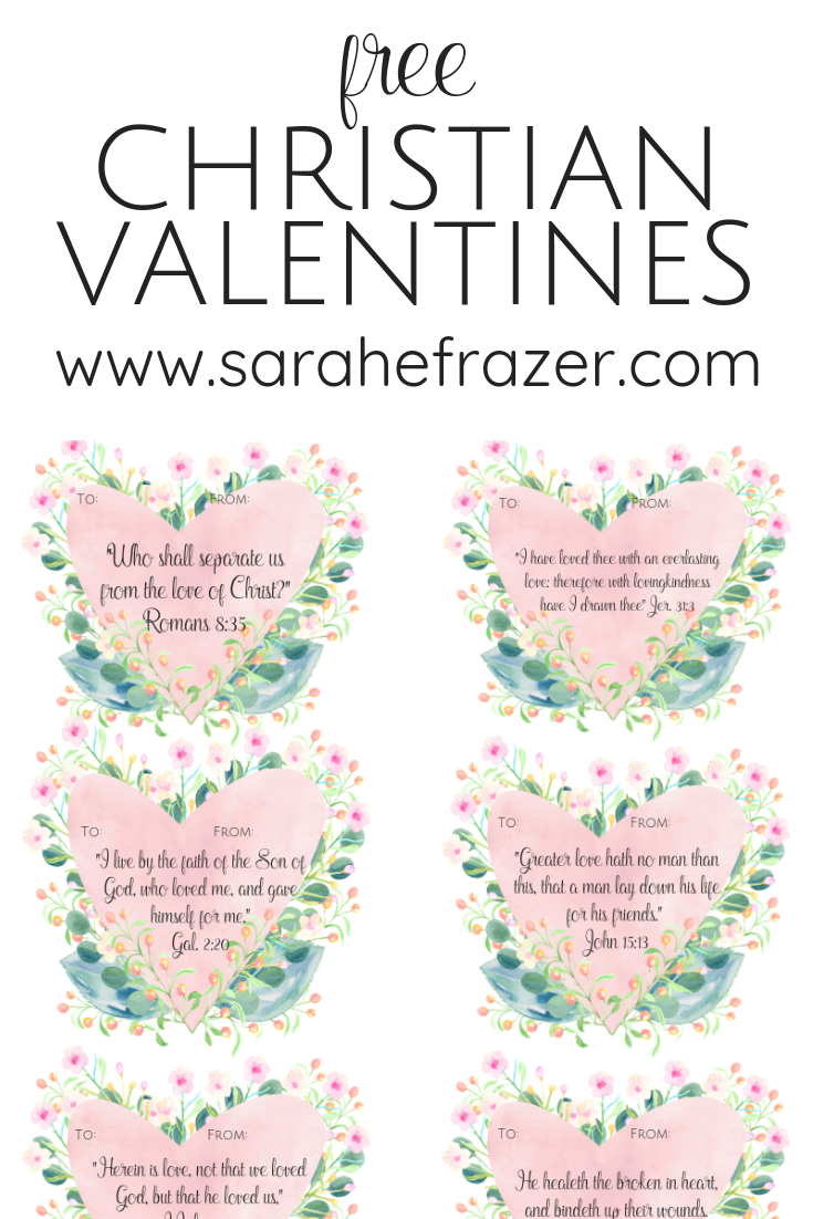 Free Printable Christian Valentines Sarah E Frazer
