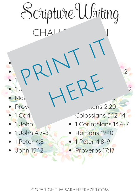 scripture writing challenge