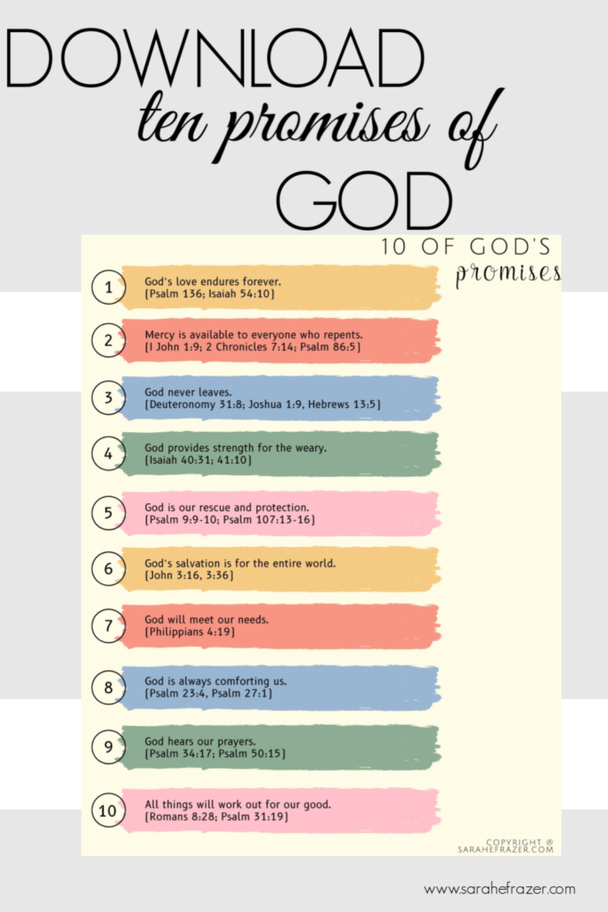 10 of God s Promises for You Sarah E Frazer