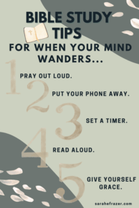 Bible Study Tips for when your mind wanders infographic
