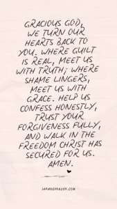 A Lenten prayer from Psalms in script handwriting on a light pink lined background