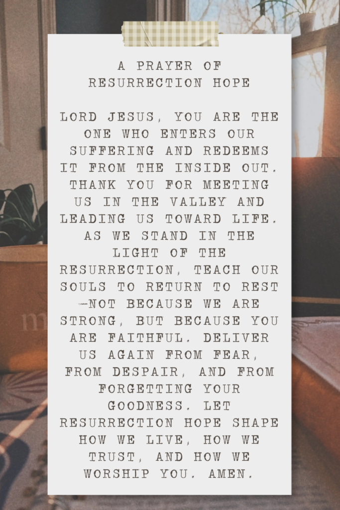 A prayer of resurrection hope