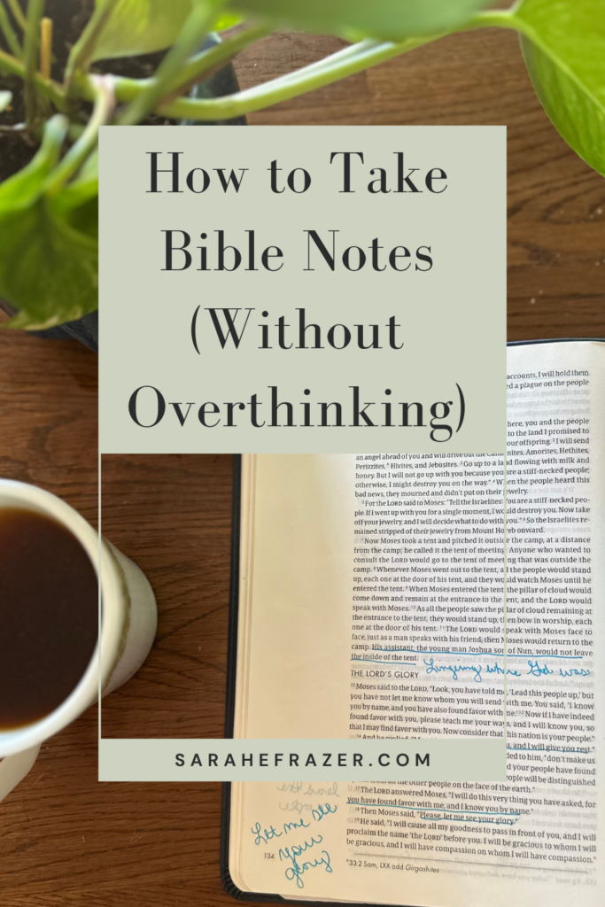 how to take bible notes